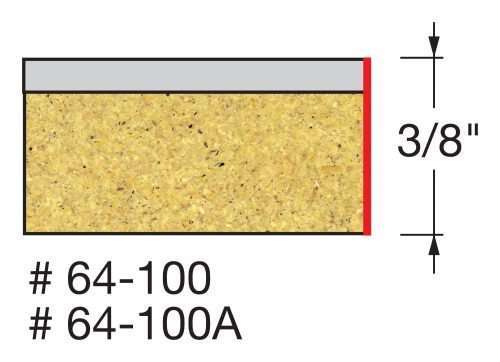 Solid Carbide Flush Trim Bit, 1/4″ (Dia.) x 3/8″ (H)  (1/4″ Shank) 64-100
